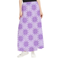 Purple Pattern Seamless Texture Mandala Maxi Chiffon Skirt by Bedest