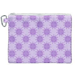 Purple Pattern Seamless Texture Mandala Canvas Cosmetic Bag (xxl) by Bedest