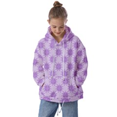 Purple Pattern Seamless Texture Mandala Kids  Oversized Hoodie