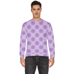 Purple Pattern Seamless Texture Mandala Men s Fleece Sweatshirt