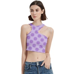 Purple Pattern Seamless Texture Mandala Cut Out Top