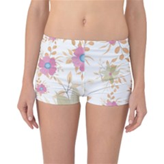 Flowers Blossom Spring Garden Reversible Boyleg Bikini Bottoms by Bedest