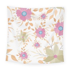 Flowers Blossom Spring Garden Square Tapestry (large)