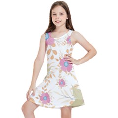 Flowers Blossom Spring Garden Kids  Lightweight Sleeveless Dress by Bedest