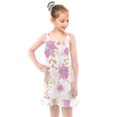 Flowers Blossom Spring Garden Kids  Overall Dress by Bedest