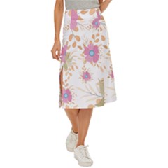 Flowers Blossom Spring Garden Midi Panel Skirt by Bedest