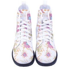 Flowers Blossom Spring Garden Women s High-top Canvas Sneakers by Bedest