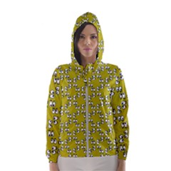 Eyes Pattern Women s Hooded Windbreaker