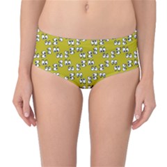 Eyes Pattern Mid-waist Bikini Bottoms by Bedest