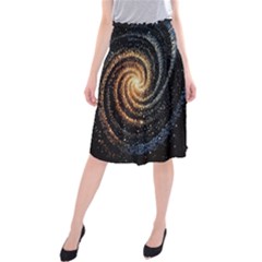 Galaxy Background Star Midi Beach Skirt by Bedest