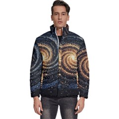 Galaxy Background Star Men s Puffer Bubble Jacket Coat by Bedest