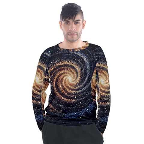 Galaxy Background Star Men s Long Sleeve Raglan T-shirt by Bedest