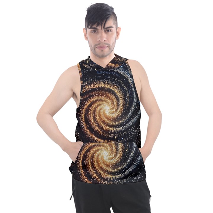 Galaxy Background Star Men s Sleeveless Hoodie