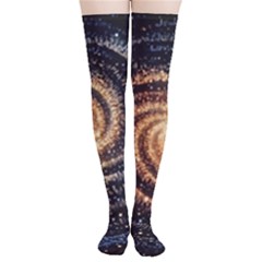 Galaxy Background Star Thigh High Stockings