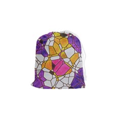 Architecture Glass Abstract Pattern Drawstring Pouch (small)