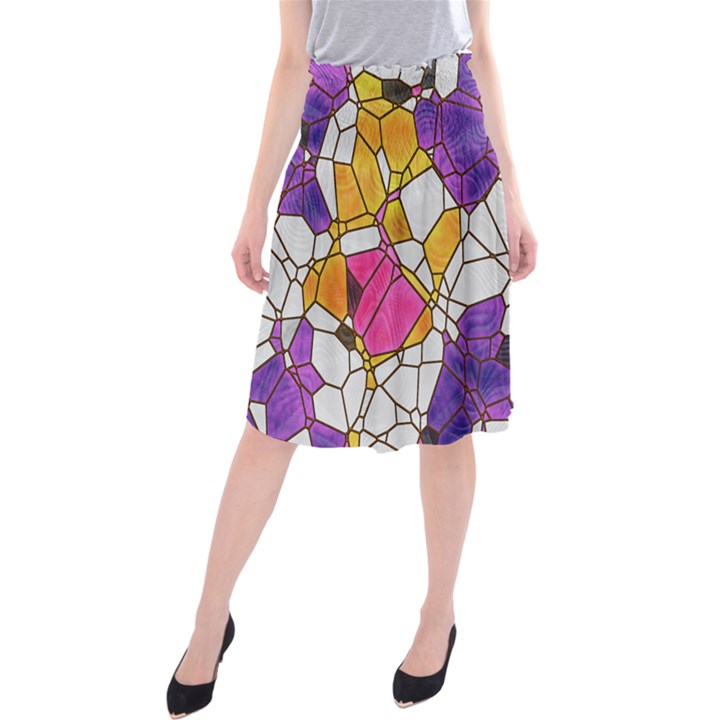 Architecture Glass Abstract Pattern Midi Beach Skirt