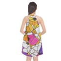 Architecture Glass Abstract Pattern Halter Neckline Chiffon Dress  View2