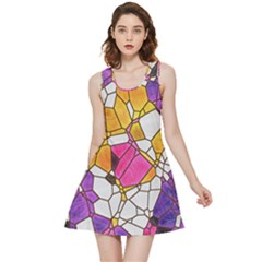 Architecture Glass Abstract Pattern Inside Out Reversible Sleeveless Dress