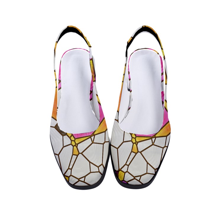 Architecture Glass Abstract Pattern Women s Classic Slingback Heels