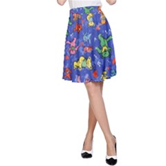 Grateful Dead Dancing Bears Pattern A-line Skirt