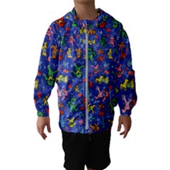 Grateful Dead Dancing Bears Pattern Kids  Hooded Windbreaker