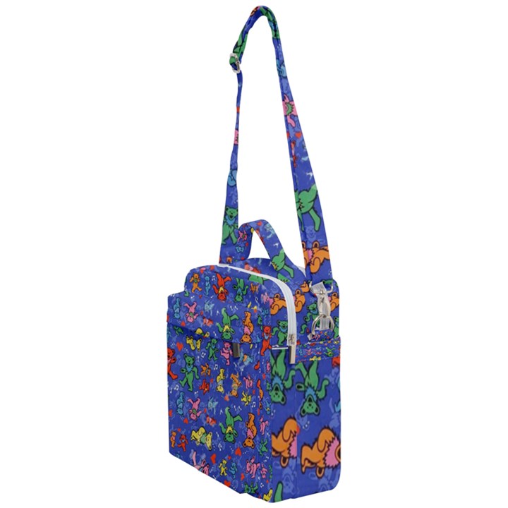 Grateful Dead Dancing Bears Pattern Crossbody Day Bag