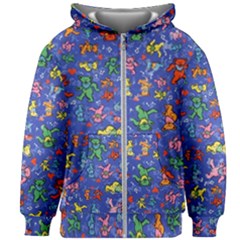 Grateful Dead Dancing Bears Pattern Kids  Zipper Hoodie Without Drawstring