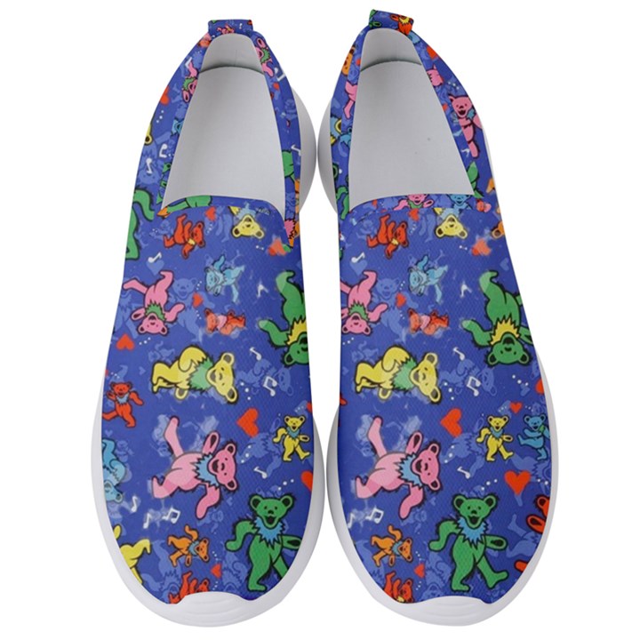 Grateful Dead Dancing Bears Pattern Men s Slip On Sneakers