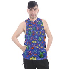 Grateful Dead Dancing Bears Pattern Men s Sleeveless Hoodie by Salmanaz77