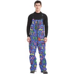 Grateful Dead Dancing Bears Pattern Men s Front Zip Ski And Snowboard Bib Pants