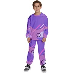 Colorful Labstract Wallpaper Theme Kids  Sweatshirt Set