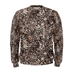 Earth Tones Fall Abstract Textured Print Men s Sweatshirt