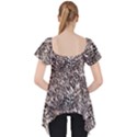 Earth Tones Fall Abstract Textured Print Lace Front Dolly Top View2