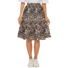 Earth Tones Fall Abstract Textured Print Classic Short Skirt by dflcprintsclothing