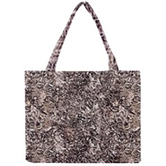 Earth Tones Fall Abstract Textured Print Mini Tote Bag by dflcprintsclothing