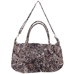 Earth Tones Fall Abstract Textured Print Removable Strap Handbag by dflcprintsclothing