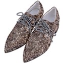 Earth Tones Fall Abstract Textured Print Pointed Oxford Shoes View2