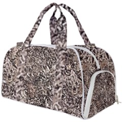 Earth Tones Fall Abstract Textured Print Burner Gym Duffle Bag