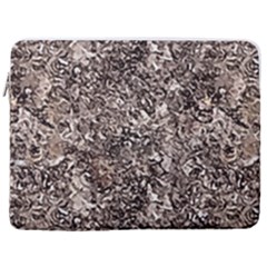 Earth Tones Fall Abstract Textured Print 17  Vertical Laptop Sleeve Case With Pocket