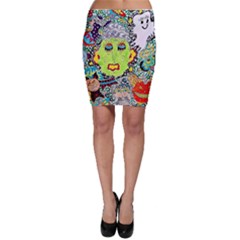 Supersonic Monster Mash Bodycon Skirt by chellerayartisans