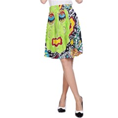 Supersonic Monster Mash A-line Skirt by chellerayartisans