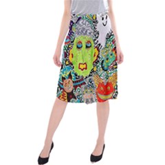 Supersonic Monster Mash Midi Beach Skirt by chellerayartisans