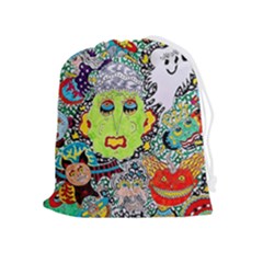 Supersonic Monster Mash Drawstring Pouch (xl) by chellerayartisans