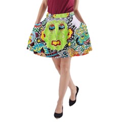 Supersonic Monster Mash A-line Pocket Skirt by chellerayartisans