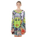 Supersonic Monster Mash Long Sleeve Velvet V-neck Dress View1