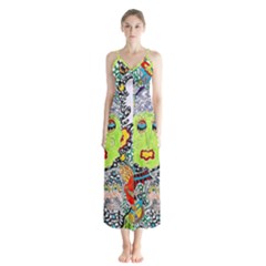 Supersonic Monster Mash Button Up Chiffon Maxi Dress