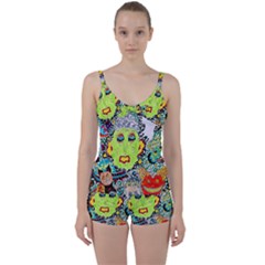 Supersonic Monster Mash Tie Front Two Piece Tankini