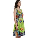 Supersonic Monster Mash Sleeveless V-Neck Skater Dress with Pockets View3