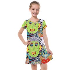 Supersonic Monster Mash Kids  Cross Web Dress by chellerayartisans