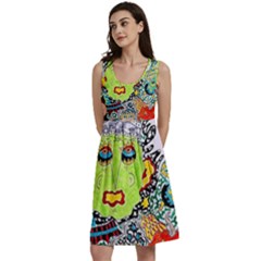 Supersonic Monster Mash Classic Skater Dress by chellerayartisans